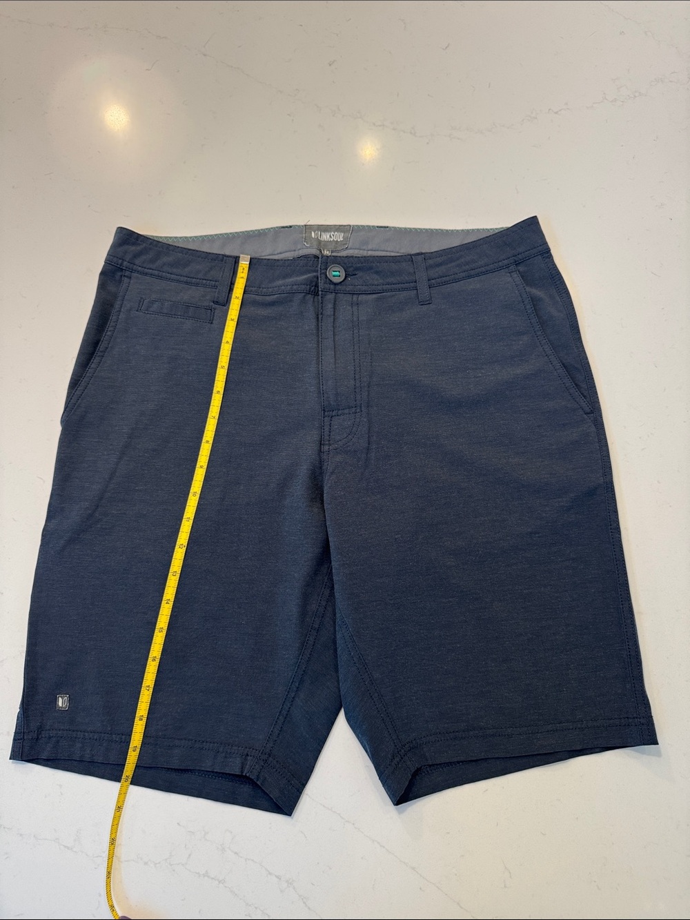 Linksoul Men’s Navy Flat-Front Shorts